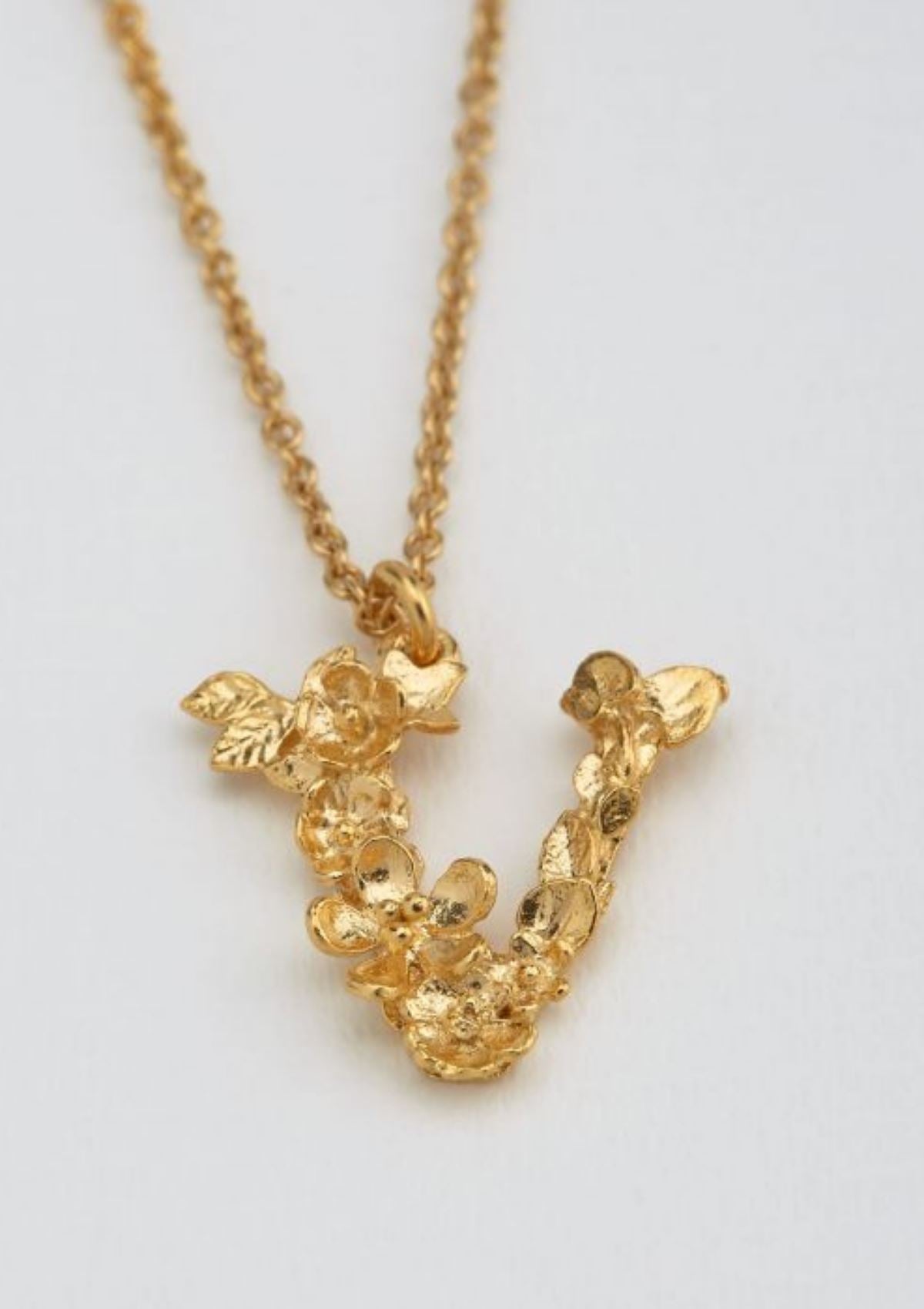 Floral Letters Gold Plated | Alex Monroe Necklace Alex Monroe