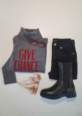 Slogan Cashmere Mix Polo | Berenice Jumper Berenice