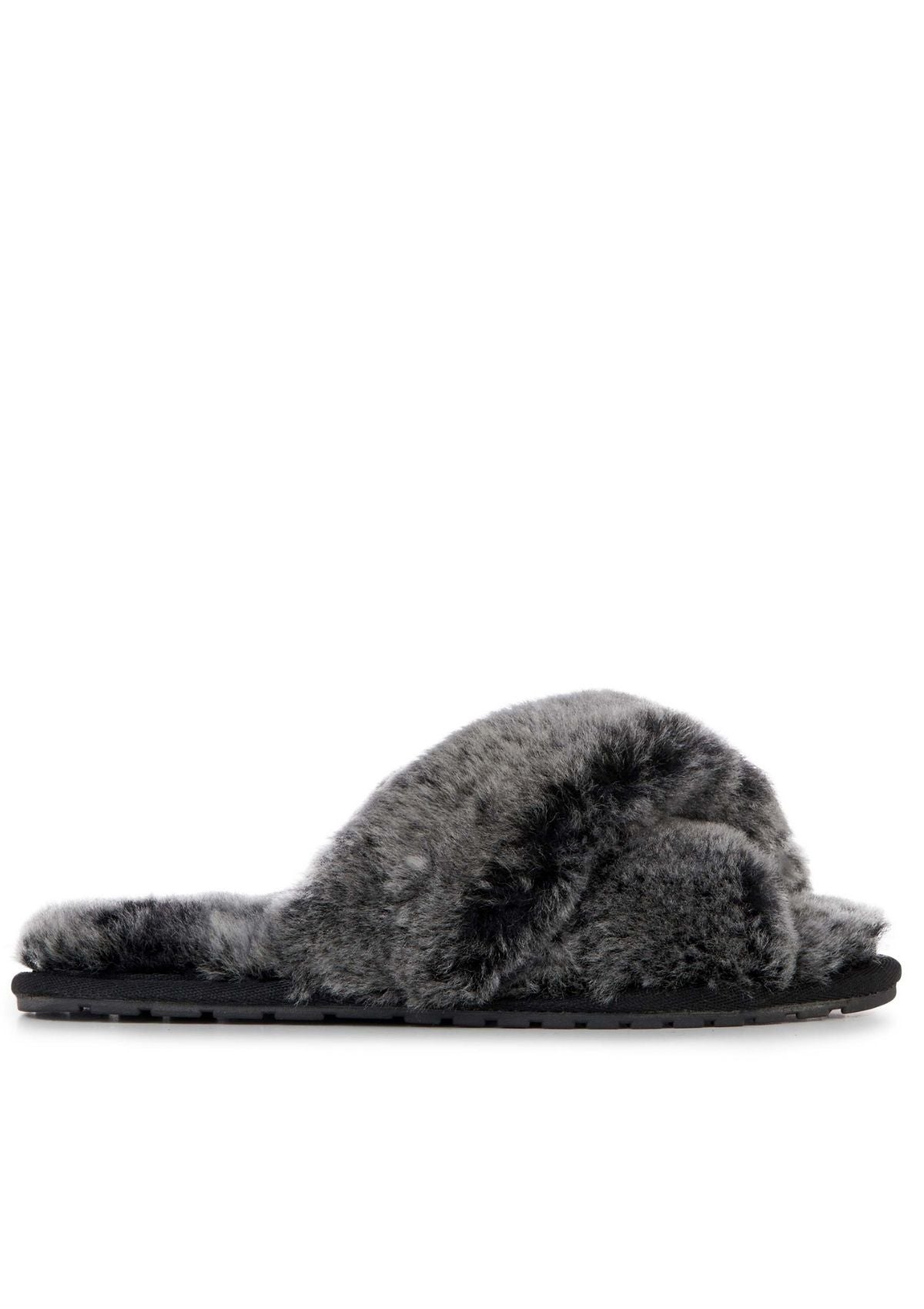 Mayberry Fluffy Slider Slipper | Frost Black | EMU Australia Slippers EMU Australia