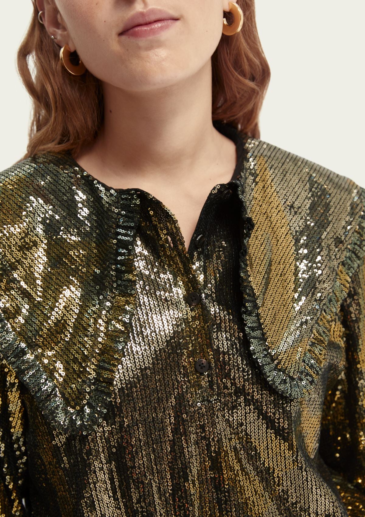 Printed Sequin Collar Blouse | Scotch & Soda Blouse Scotch & Soda