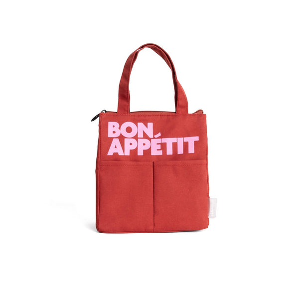 Helio Ferretti Bon Appetit Lunch Bag Burgundy Red Lunch Bag Oli Olsen