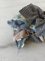 MINI GINGHAM DIAMOND SCRUNCHIES - neutral Billy Bamboo