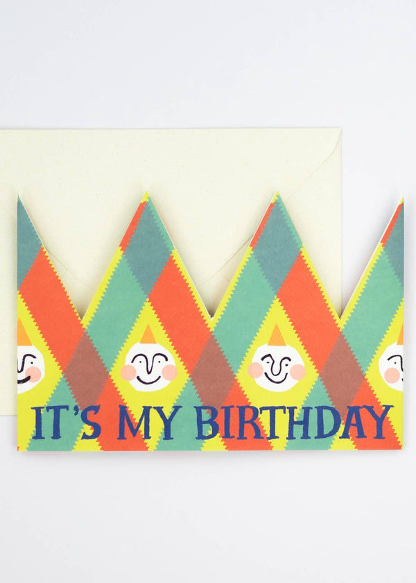 Its My Birthday Party Hat Card Hadley