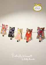 Butterfly Woman Sitting Greeting Card - Cosmic Kitty Kenda Papergoods