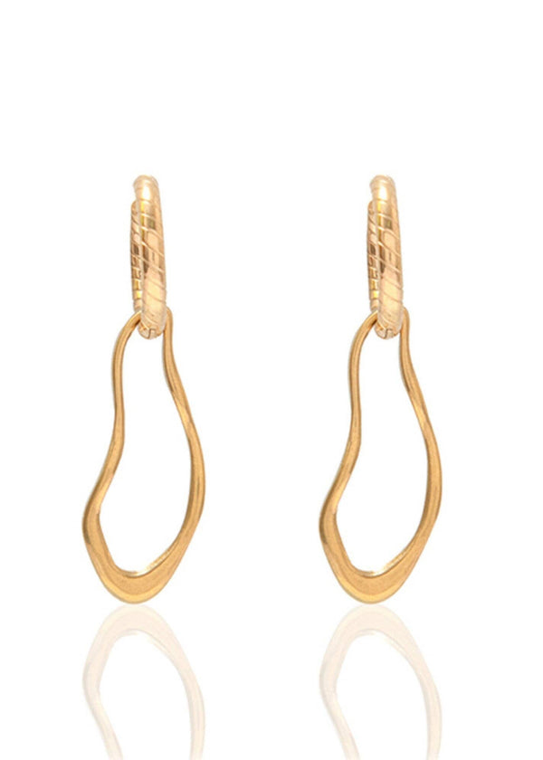 Yuna Drop Hoops A Weathered Penny Jewellery