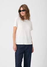 Columbine Crew-Neck T-Shirt | Broken White | Soaked T-Shirt Soaked in Luxury