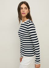 Striped Organic Fine Cotton Top | Yerse