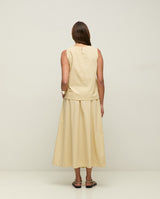 Midi Poplin Cotton Skirt | 44837 | Yerse