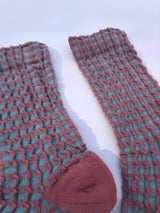 GINGHAM WAFFLE SOCKS - neutral Billy Bamboo