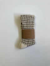 GINGHAM WAFFLE SOCKS - neutral Billy Bamboo