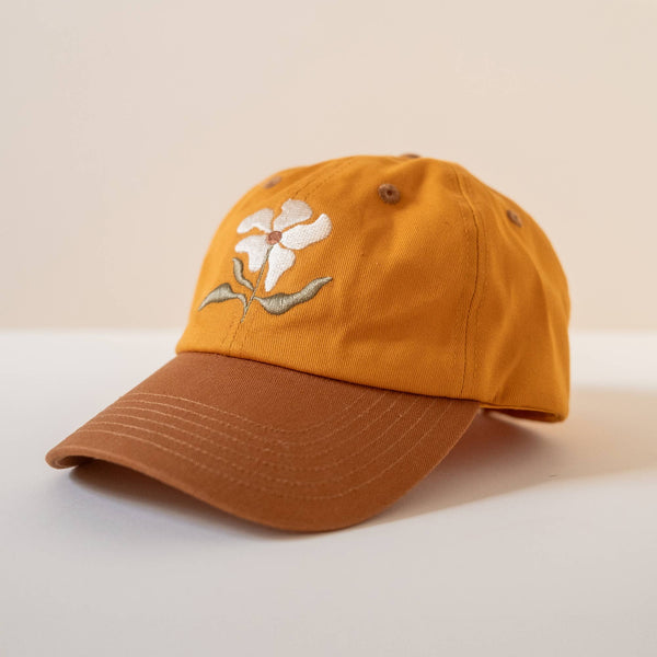 Flower embroidered cap Hat cai & jo