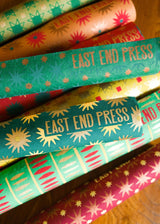 Festive Gift Wrap: Emerald Stars East End Press