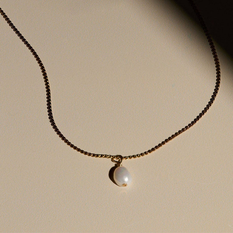 Pearl Droplet Necklace A Weathered Penny Jewellery