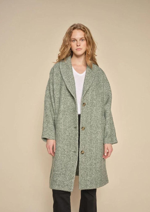 Adelaide Herringbone Coat | Mos Mosh Coat MOS MOSH