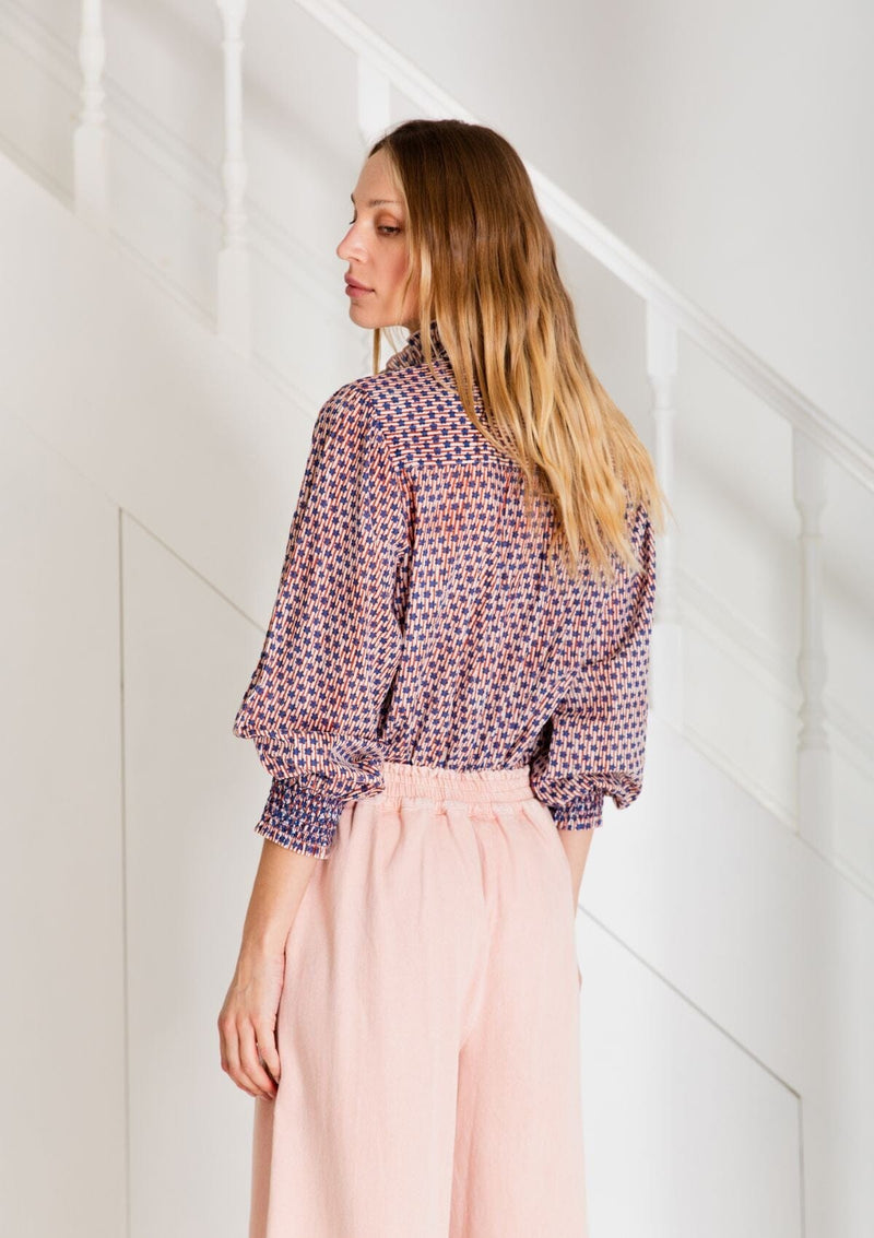 Aida Shirt | Ecru/Brown | Bonte Blouse Bonte