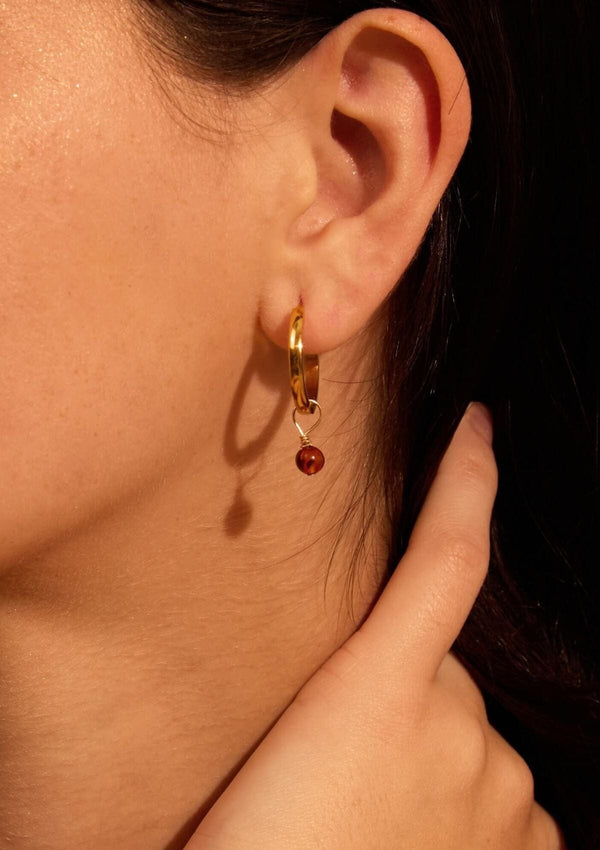 Amber Hoops | A Weathered Penny Earrings A Weathered Penny