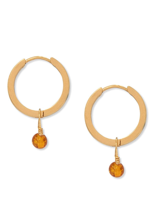 Amber Hoops | A Weathered Penny Earrings A Weathered Penny