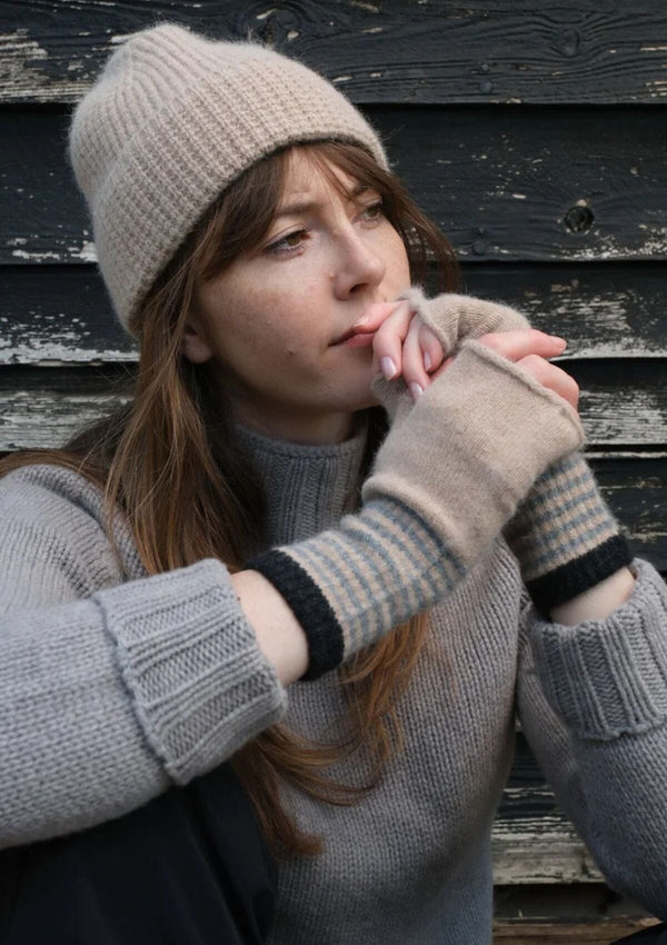 Angora Fingerless Mittens in Fossil Colours | Quinton + Chadwick Fingerless Mittens Quinton + Chadwick