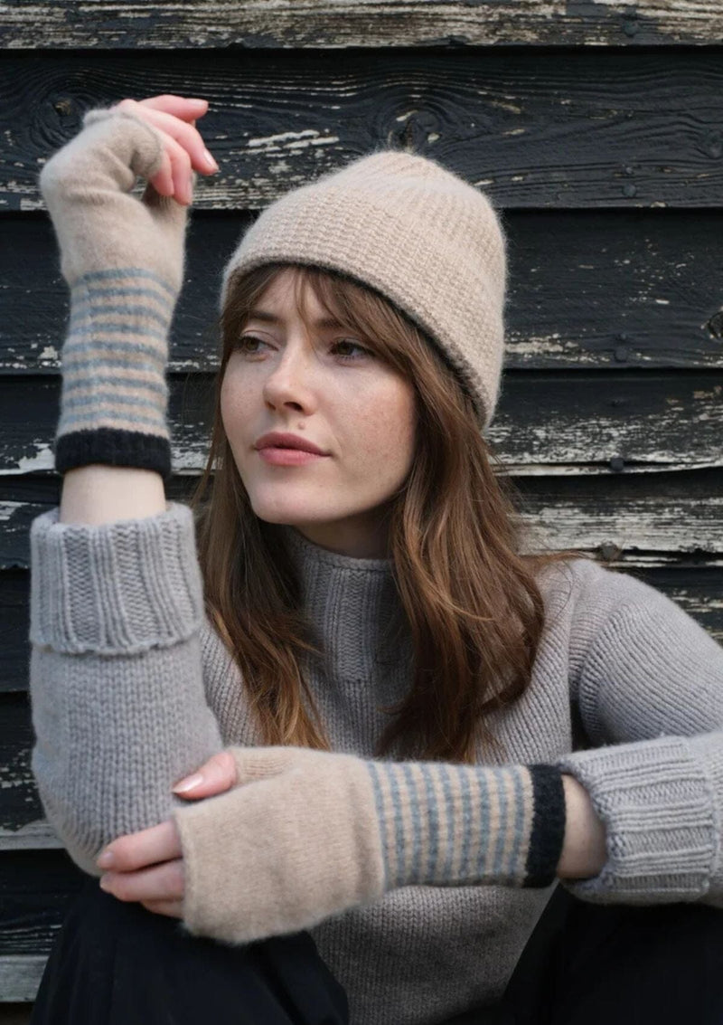 Angora Fingerless Mittens in Fossil Colours | Quinton + Chadwick Fingerless Mittens Quinton + Chadwick