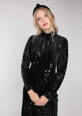 Aurora Velvet Sequin Dress | Nooki
