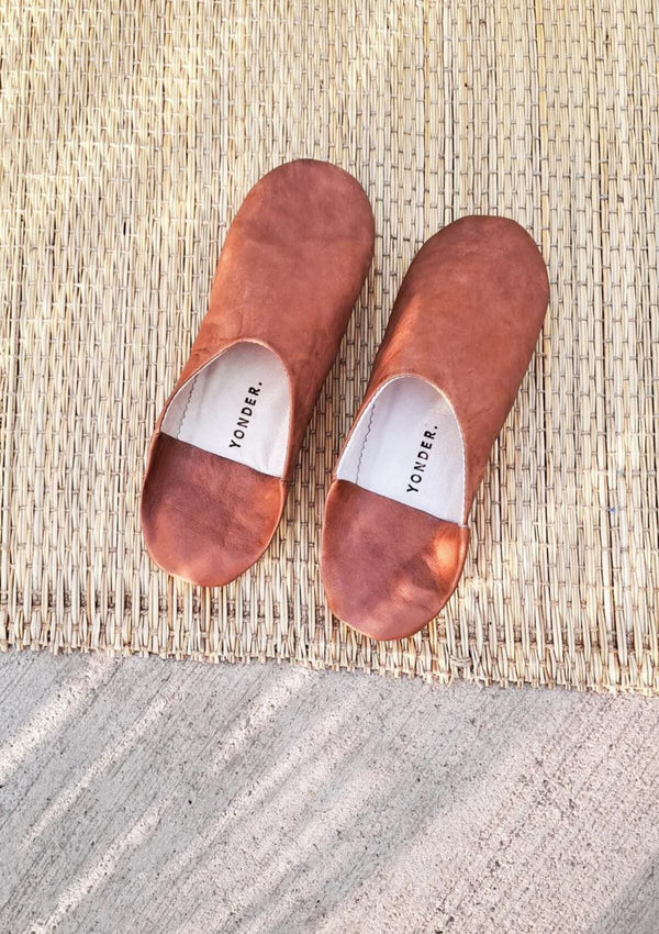 Women's Babouche Leather Slippers | Yonder Slippers Yonder