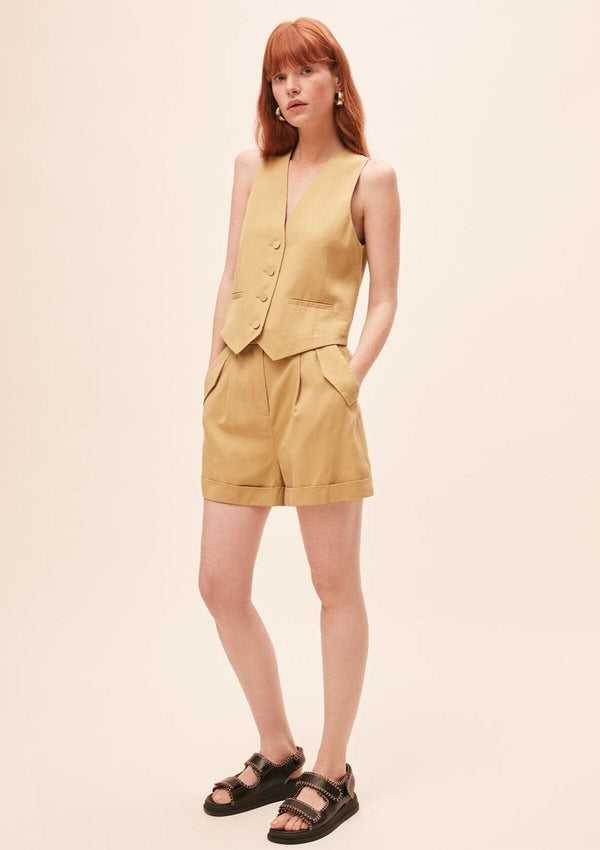 Woven Shorts Olive | Bianca | Suncoo Shorts SUNCOO PARIS