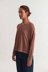 Boni LS T-Shirt | Fondue Fudge | Basic Apparel