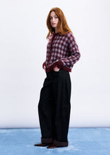 Bordeaux Check Cardigan | FRNCH