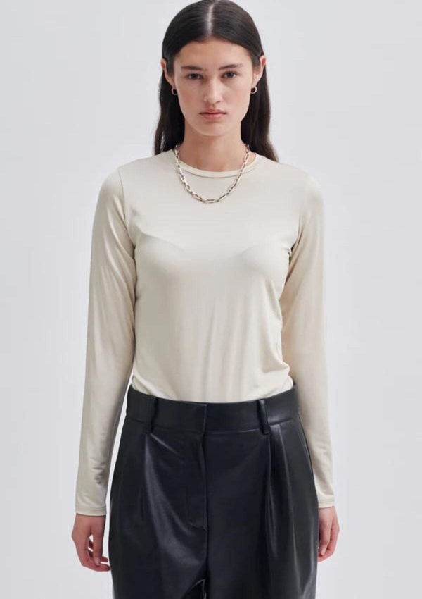 Callia O-Neck Tee | Second Female Long Sleeve T-Shirt Second Female