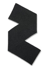 A black textured felt or fleece fabric strip with a zigzag shape, shown on a plain white background.
