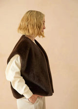 Claire Faux Fur Gilet | Chalk Gilet Chalk