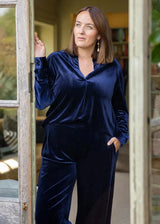 Evie Velvet Trouser | Chalk Trousers Chalk
