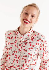 Cherry Print Ruffle Blouse | Compania Fantastica Blouse Compania Fantastica