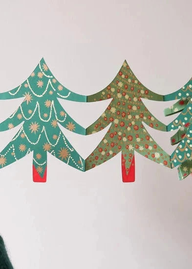 Christmas Trees Concertina Garland | East End Press Christmas Decorations East End Press