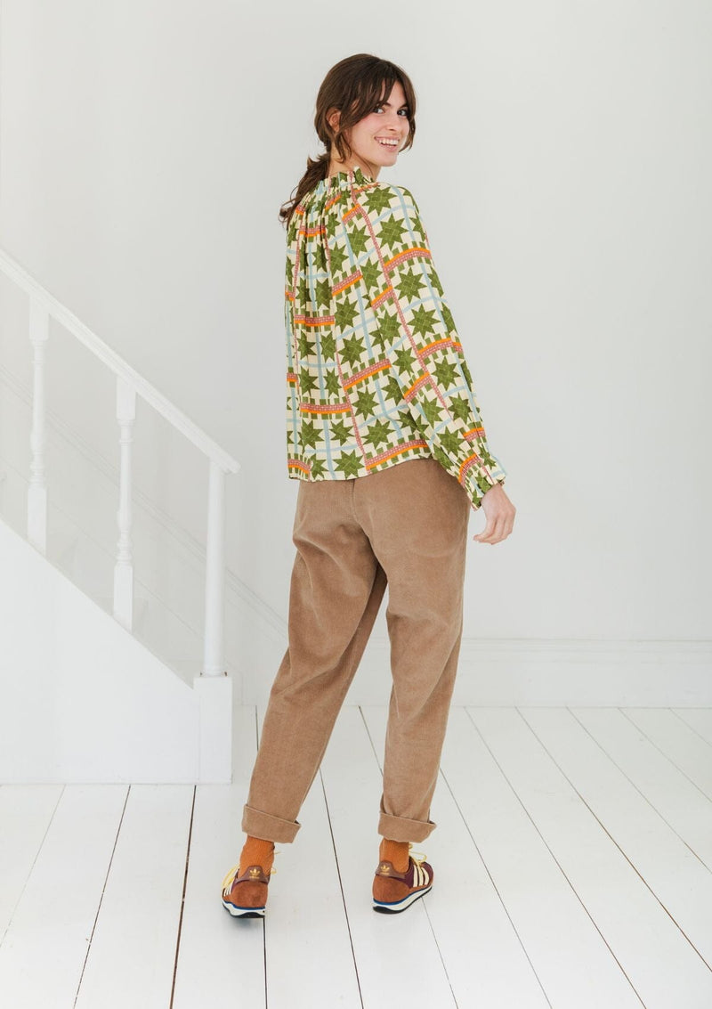 Margot Top | Olive Multi | Bonte Top Bonte