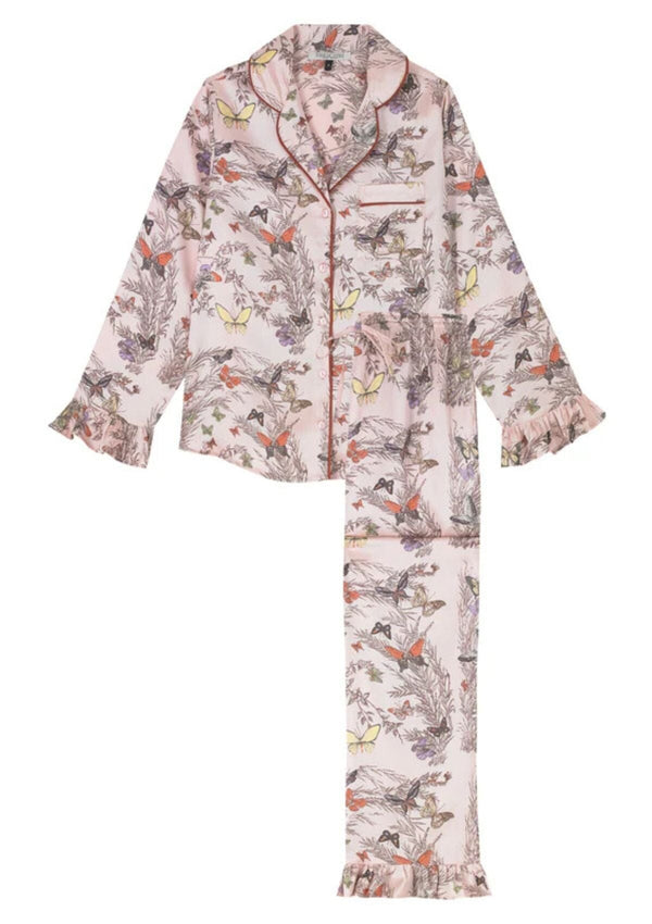 Satin Frill Pyjamas | Evening Flutters | Their Nibs Pyjamas Their Nibs