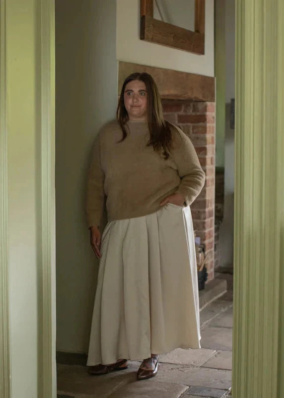 Ruby Velvet Bow Jumper | Chalk Jumper Chalk