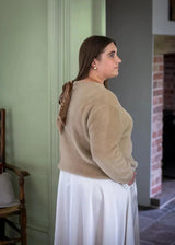 Ruby Velvet Bow Jumper | Chalk Jumper Chalk