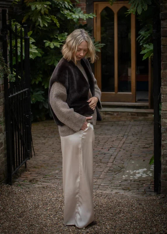 Claire Faux Fur Gilet | Chalk Gilet Chalk