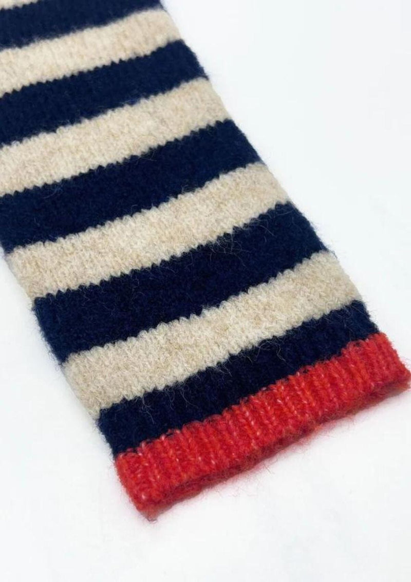 Farah Striped Knitted Wrist Warmer | Nooki Nooki