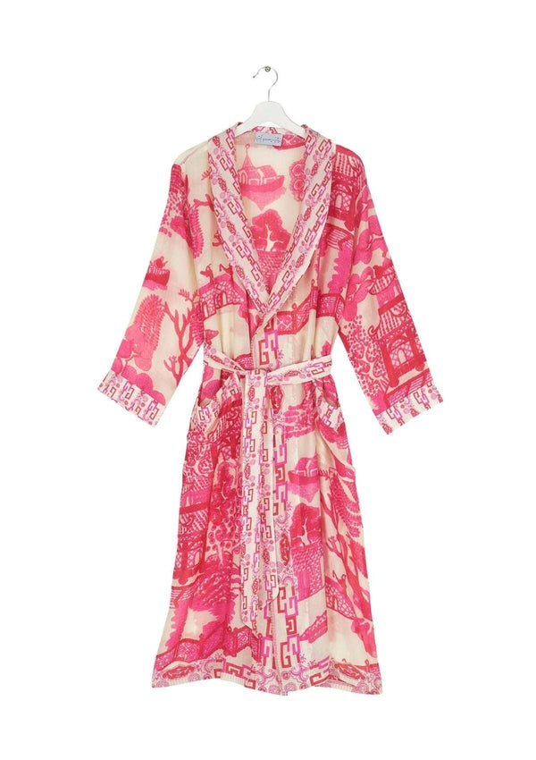 Giant Willow Fuchia Pink Dressing Gown | One Hundred Stars Dressing Gown One Hundred Stars