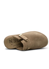 Vega Clog Suede | Silver Mink | Woden Sandals Wide