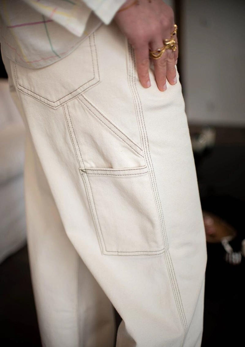 Pantalon Cargo | Cream Cargo Jeans | Hod Paris Jeans Hod Paris