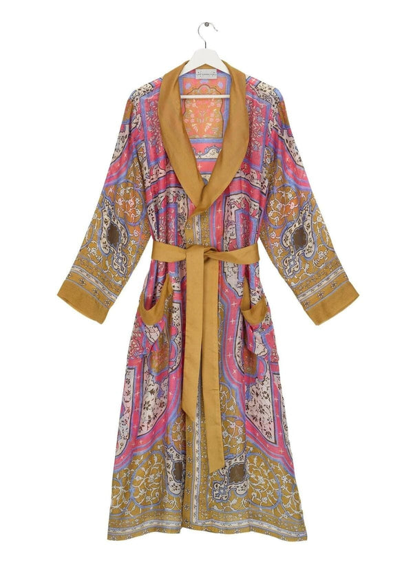 Indian Summer Pink Dressing Gown | One Hundred Stars Dressing Gown One Hundred Stars