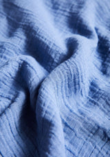 Organic Cotton Blue Fringed Scarf | Ese O Ese Print Scarf ese O ese