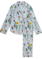 Cotton Field Flowers Pyjamas | Light Blue | Their Nibs Pyjamas Their Nibs