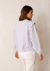 Lilac Printed Geometric Sweater | Indi & Cold Sweater Indi & Cold