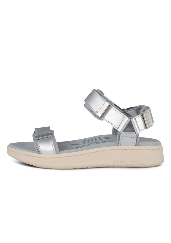 Line Metallic Silver Sandal | WODEN Sandals WODEN