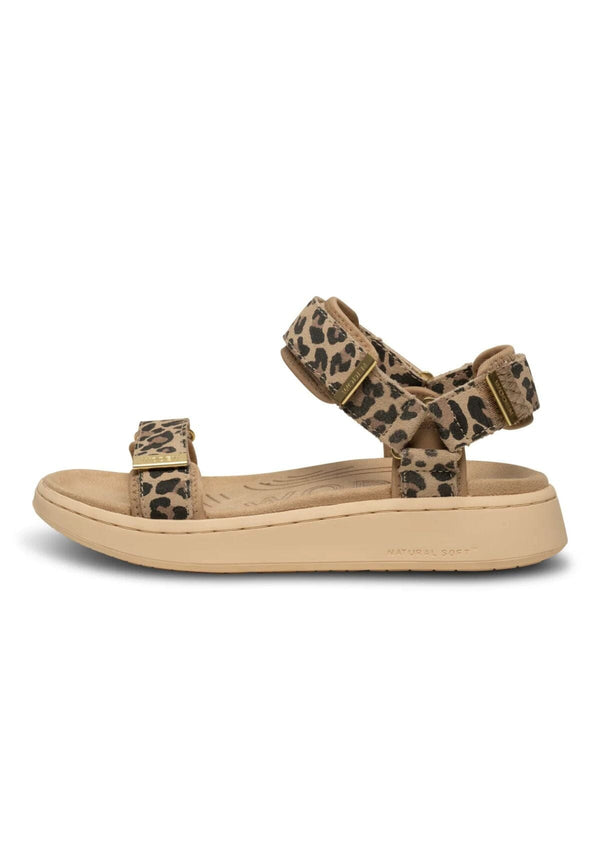 Suede Leopard Print Line Sandal | WODEN Sandals WODEN