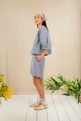 Mary Short | Navy Gingham | Bonte